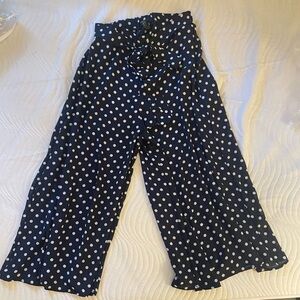 Forever 21 Dark Blue Polka Dot Trousers